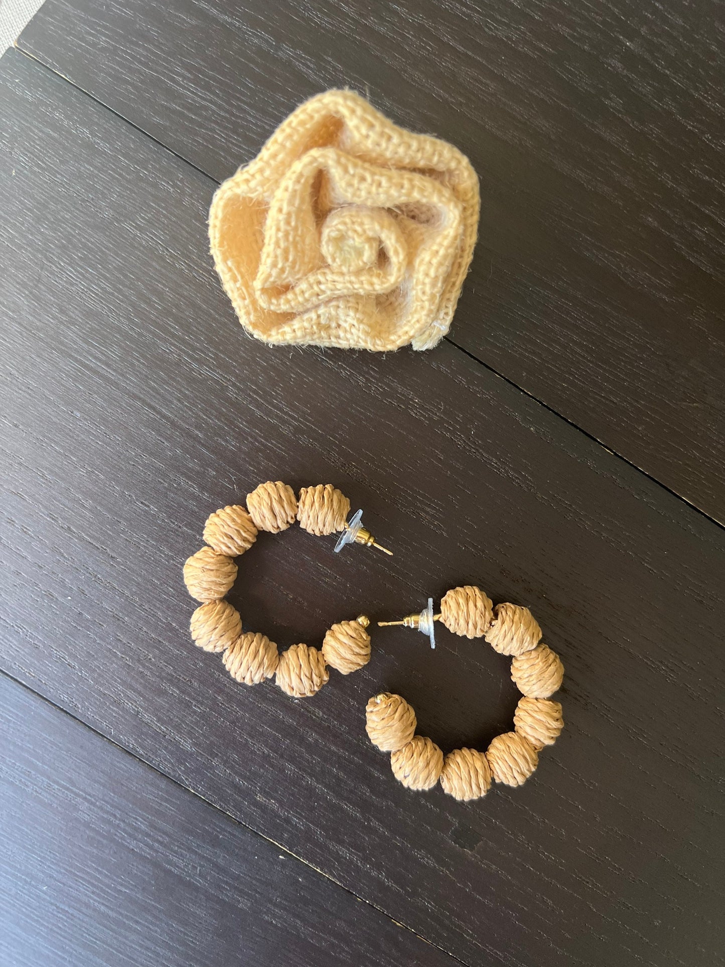 Natural rafia hoop earrings Statement handmade earrings Fall trends Wearable art Dangle and drop earrings Hypoallergenic earrings