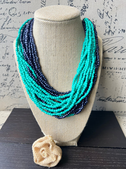 Multi color statement necklace Chunky necklaces for women Beaded necklace handmade Fall fashion trends Fall fashion 2025s Lightweight