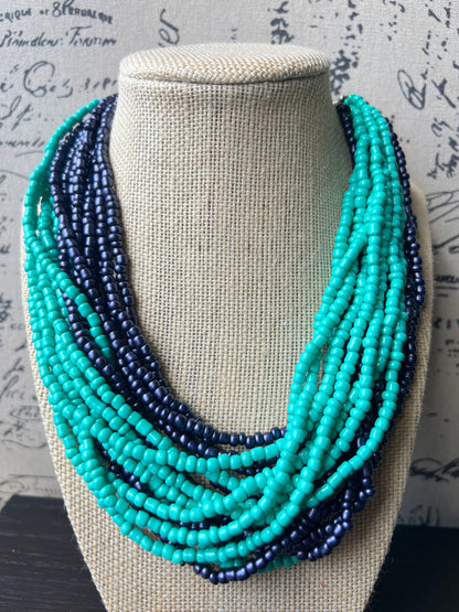 Multi color statement necklace Chunky necklaces for women Beaded necklace handmade Fall fashion trends Fall fashion 2025s Lightweight