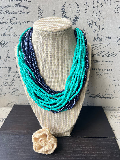 Chunky necklaces for women Beaded necklace handmade Multi color lightweight collar Fall fashion trends Christmas gifts for mom wife