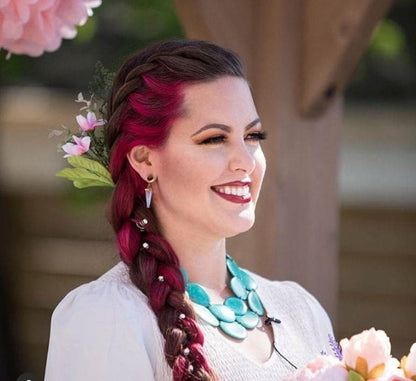 Turquoise statement necklace Wearable art Tagua jewelry Fall fashion trends Big bold necklaces Double strand necklace Artsy gifts