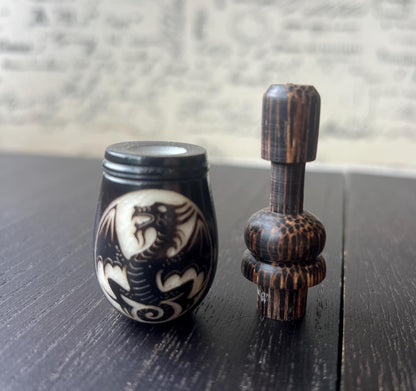 dragon pipe. Tagua nut pipes.
Smoking pipe