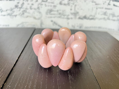 tagua bracelet pink.
tagua jewelry