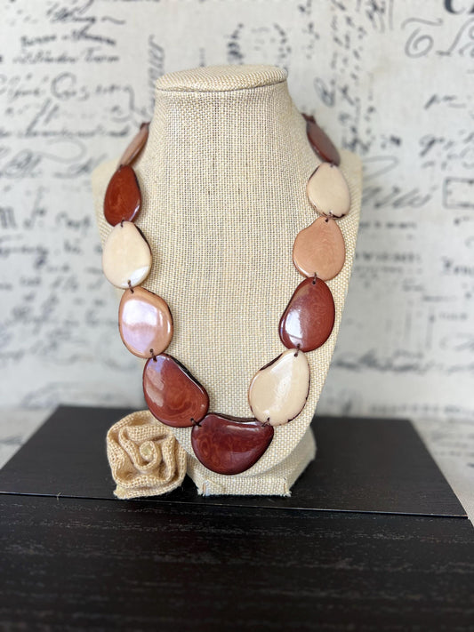 brown tagua necklace