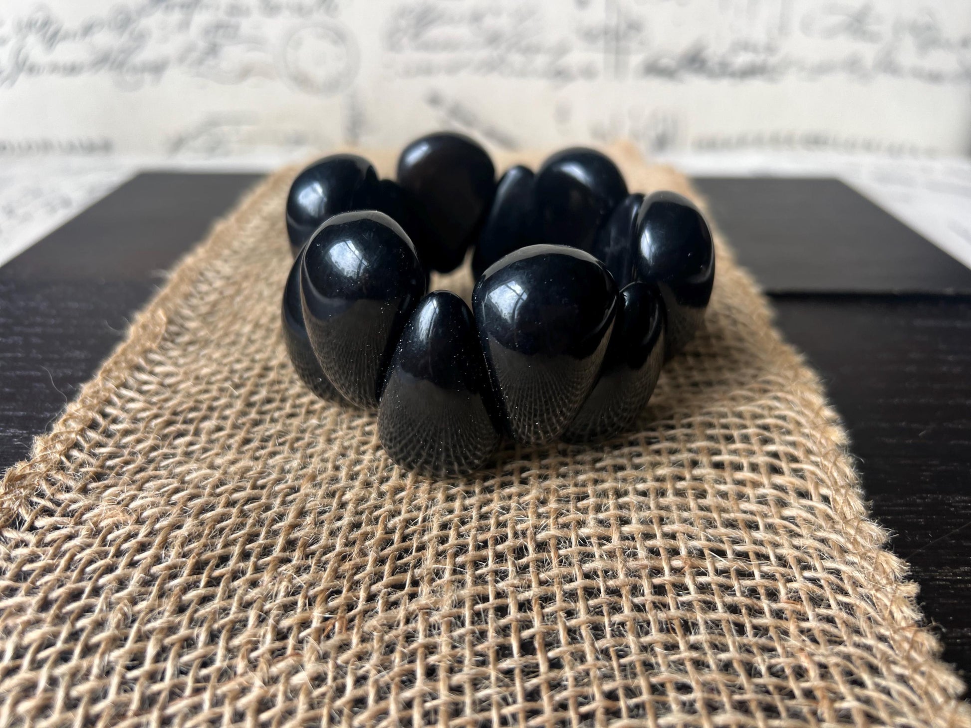 Pink statement bracelet Tagua jewelry Big bracelet for women Raindrop bracelet Art to wear Elastic stretch chunky bracelet Fall fashion