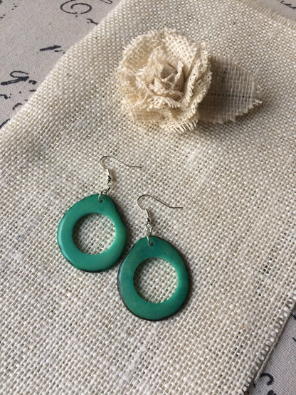 Tagua earrings Mint green bridesmaids earrings Beach earrings Stocking stuffers under 15 Beach fashion trends Birthday gifts Fall trends
