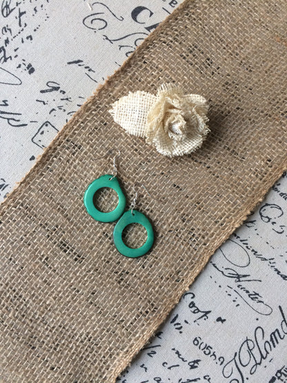 Tagua earrings Mint green bridesmaids earrings Beach earrings Stocking stuffers under 15 Beach fashion trends Birthday gifts Fall trends