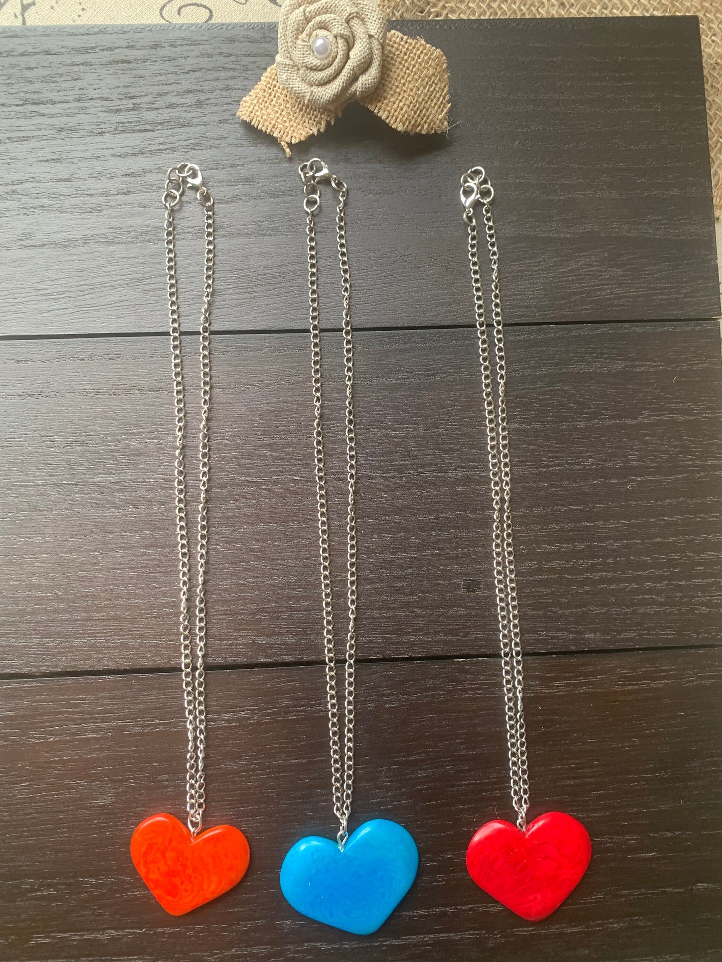 Red heart pendant Anniversary gift for wife Necklace Love jewelry Minimalist necklace Birthday gifts under 20 Unusual Romantic present