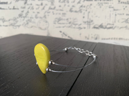 Green adjustable teardrop bracelet Tagua nut jewelry Mother's day gifts under 20 Summer fashion trends for her Beach style for cruise wear