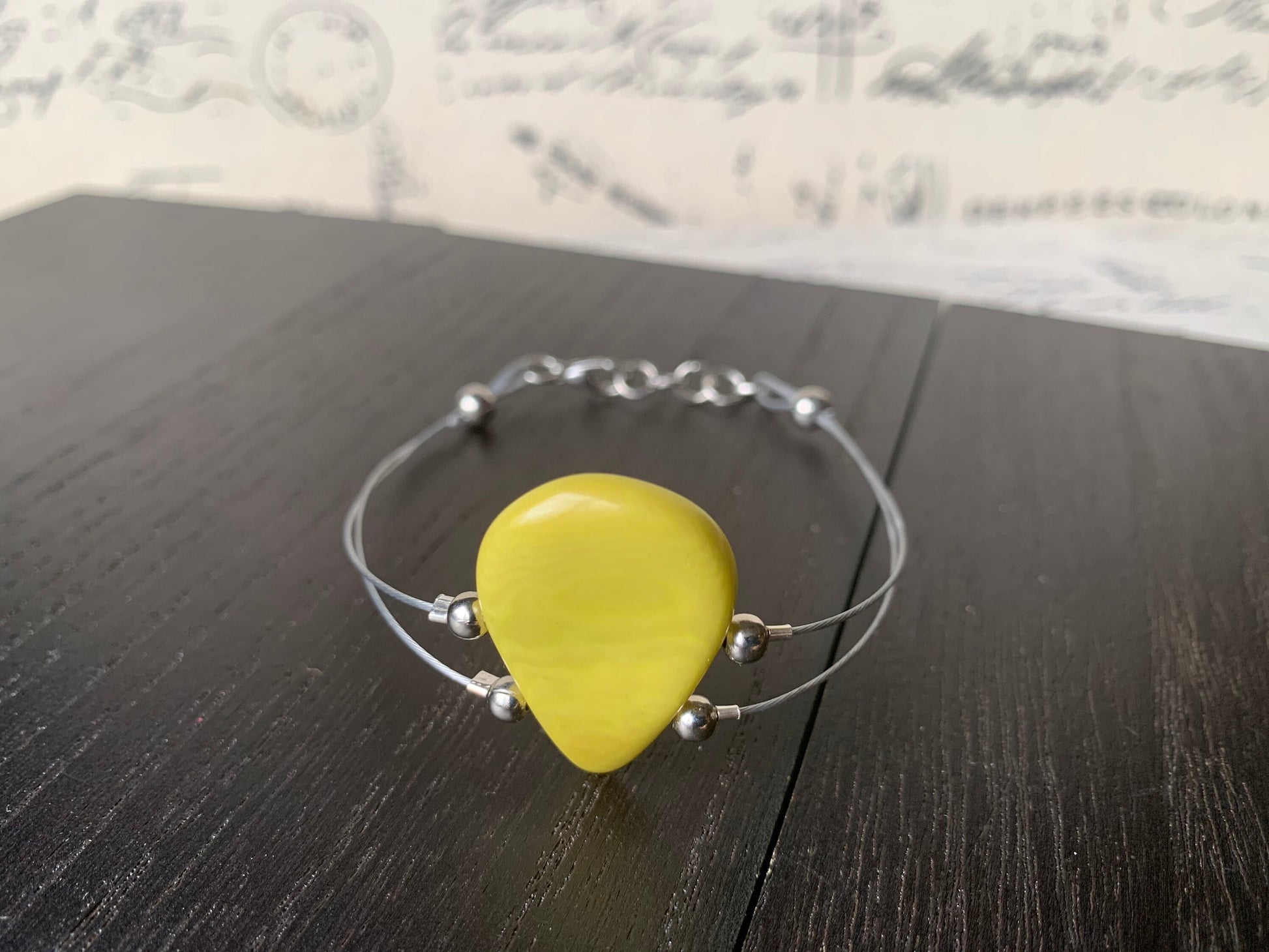 Green adjustable teardrop bracelet Tagua nut jewelry Mother's day gifts under 20 Summer fashion trends for her Beach style for cruise wear