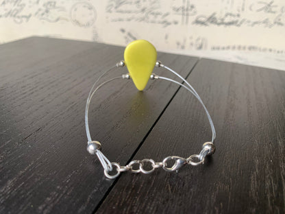 Green adjustable teardrop bracelet Tagua nut jewelry Mother's day gifts under 20 Summer fashion trends for her Beach style for cruise wear