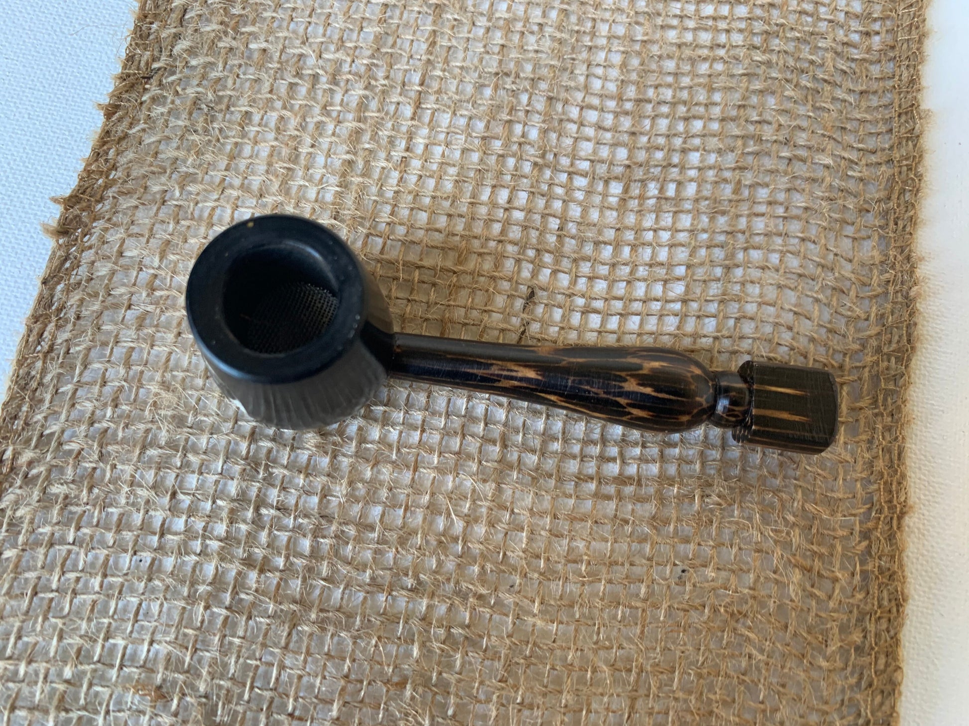 Dragonfly smoking pipe Handcrafted smoking bowl Insect smoking pipe Christmas gifts Handmade tagua and wood One of a kind tribal pipe