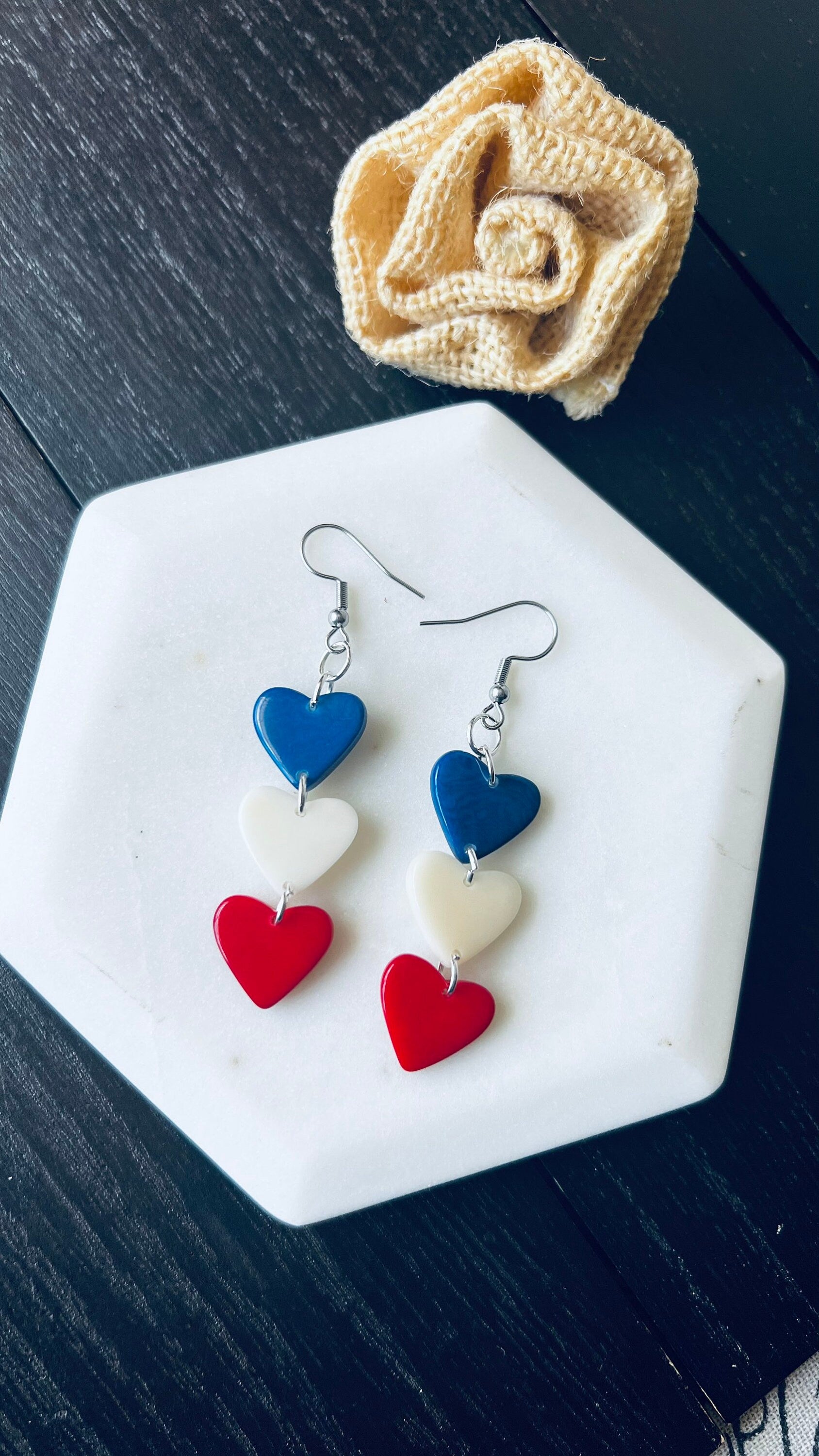 Multicolor earrings Hearts extra long statement earrings Love jewelry Tagua jewelry Casual trendy drops I love you earrings Mothers day gift
